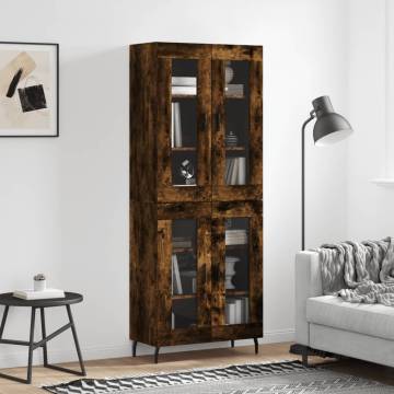 Highboard Smoked Oak - Stylish Storage Solution | HipoMarket