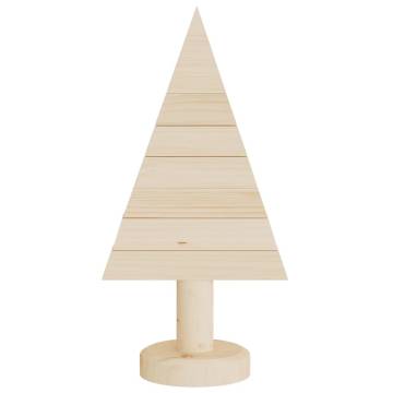 Wooden Christmas Trees for Deco - 2 pcs, 30 cm Solid Pine