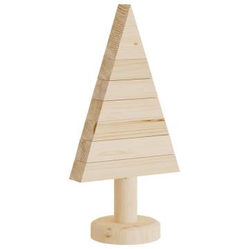 Wooden Christmas Trees for Deco - 2 pcs, 30 cm Solid Pine