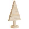 Wooden Christmas Trees for Deco - 2 pcs, 30 cm Solid Pine