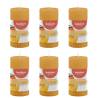 Bolsius Ribbed Pillar Scented Candles - Mango, 6 pcs