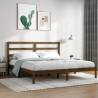 Bed Frame Honey Brown Solid Wood Pine 200x200 cm Colour honey brown Size 200 x 200 cm 