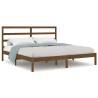 Honey Brown Solid Wood Pine Bed Frame 200x200 cm | HipoMarket