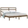 Honey Brown Solid Wood Pine Bed Frame 200x200 cm | HipoMarket