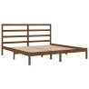 Honey Brown Solid Wood Pine Bed Frame 200x200 cm | HipoMarket