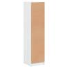 Stylish Highboard with Glass Doors - White 35x37x142 cm