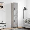 Highboard Grey Sonoma 34.5x34x180 cm Engineered Wood Colour grey sonoma Quantity in Package 1 Model 1 wood door 