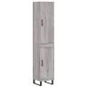 Elegant Highboard Grey Sonoma – 34.5x34x180 cm Engineered Wood