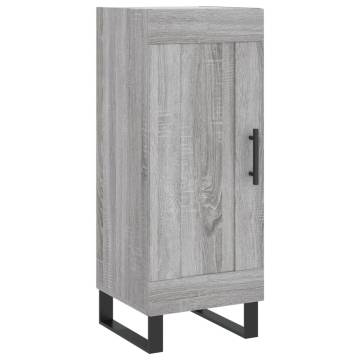 Elegant Highboard Grey Sonoma – 34.5x34x180 cm Engineered Wood