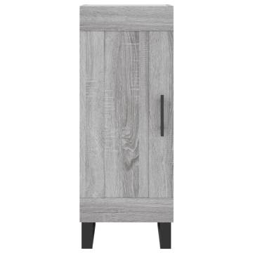 Elegant Highboard Grey Sonoma – 34.5x34x180 cm Engineered Wood