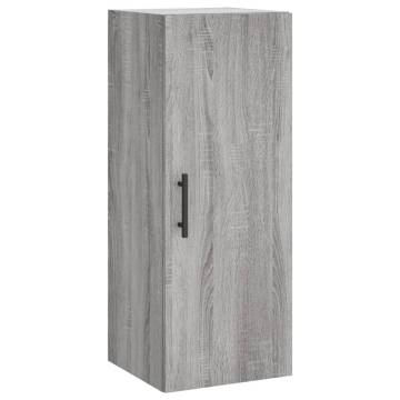 Elegant Highboard Grey Sonoma – 34.5x34x180 cm Engineered Wood