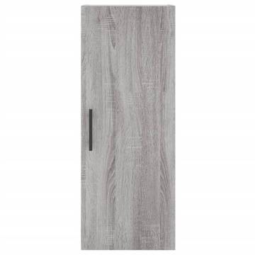 Elegant Highboard Grey Sonoma – 34.5x34x180 cm Engineered Wood