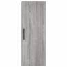 Elegant Highboard Grey Sonoma – 34.5x34x180 cm Engineered Wood