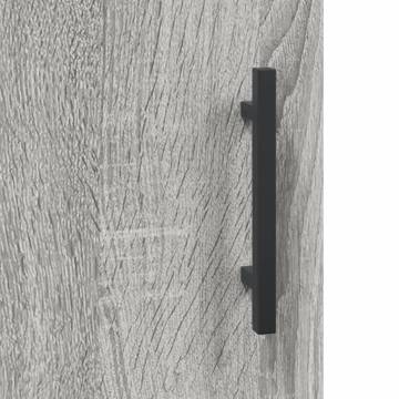 Elegant Highboard Grey Sonoma – 34.5x34x180 cm Engineered Wood