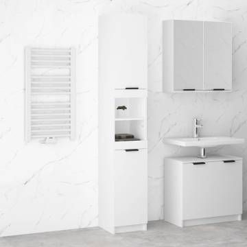 Stylish White Bathroom Cabinet - 32x34x188.5 cm | HipoMarket