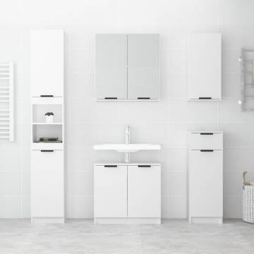 Stylish White Bathroom Cabinet - 32x34x188.5 cm | HipoMarket