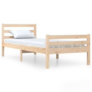 Solid Wood Bed Frame 90x200 cm - Stylish & Sturdy Design