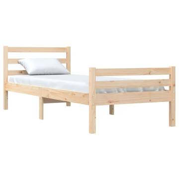 Solid Wood Bed Frame 90x200 cm - Stylish & Sturdy Design