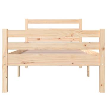 Solid Wood Bed Frame 90x200 cm - Stylish & Sturdy Design