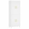 Stylish Highboard in White - 69.5x34x180 cm | HipoMarket