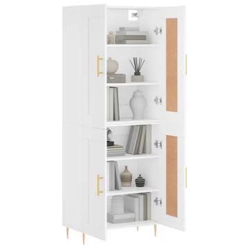 Stylish Highboard in White - 69.5x34x180 cm | HipoMarket