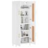 Stylish Highboard in White - 69.5x34x180 cm | HipoMarket