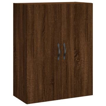 Stylish Highboard Brown Oak - 69.5x34x180 cm Engineered Wood