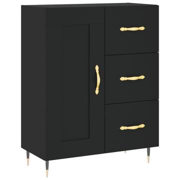 Stylish Highboard Black 69.5x34x180 cm - Hipomarket UK