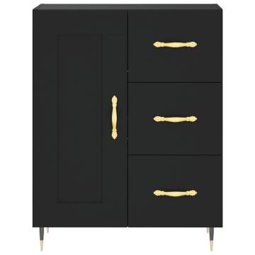 Stylish Highboard Black 69.5x34x180 cm - Hipomarket UK