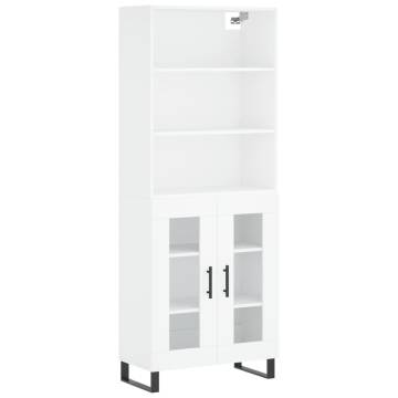 Elegant Highboard White 69.5x34x180 cm - Stylish Storage Solution