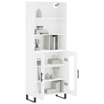 Elegant Highboard White 69.5x34x180 cm - Stylish Storage Solution