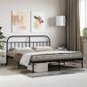 Metal Bed Frame with Headboard Black 160x200 cm Colour black Size 160 x 200 cm Model with headboard 