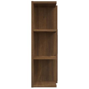 Brown Oak Bathroom Mirror Cabinet - 80x20.5x64 cm