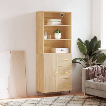 Highboard Sonoma Oak - Stylish Storage Solution | Hipo Market