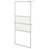 Modern Walk-in Shower Wall with Chrome Shelf - 90x195 cm