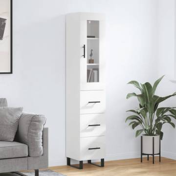 Highboard High Gloss White - Stylish Storage Solution