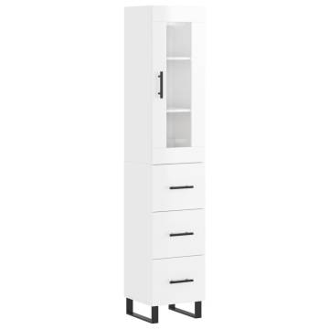 Highboard High Gloss White - Stylish Storage Solution