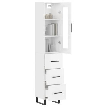 Highboard High Gloss White - Stylish Storage Solution