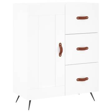 Elegant Highboard White - 69.5x34x180 cm Engineered Wood