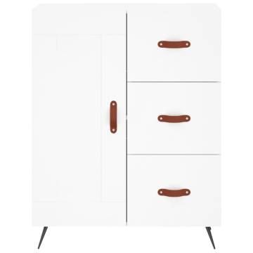 Elegant Highboard White - 69.5x34x180 cm Engineered Wood