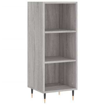 Stylish Highboard Grey Sonoma - 34.5x34x180 cm