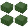 Fall Protection Rubber Tiles - 24 pcs Green 50x50x3 cm