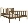 Honey Brown King Size Bed Frame - Solid Pine Wood 150x200 cm