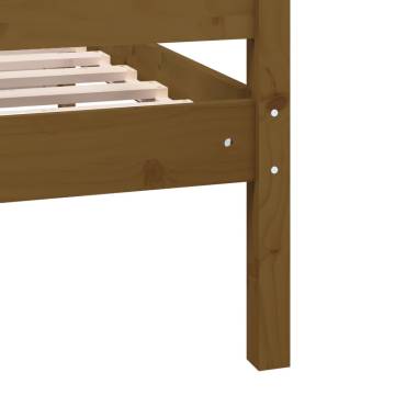 Honey Brown King Size Bed Frame - Solid Pine Wood 150x200 cm