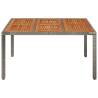 Garden Table with Wooden Top Grey - Durable & Stylish 150x90 cm