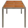 Garden Table with Wooden Top Grey - Durable & Stylish 150x90 cm