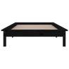 LED Bed Frame Black 90x190 cm - Stylish Solid Wood Design