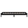 LED Bed Frame Black 90x190 cm - Stylish Solid Wood Design