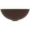 Dark Brown Round Ceramic Bathroom Sink | Contemporary Design