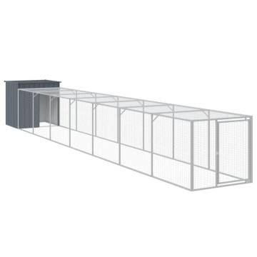 Galvanised Steel Chicken Cage with Run - 110x813x110 cm